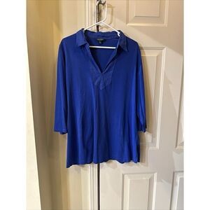Ralph Lauren Sporty‎ Shirt Sz 2X Cobalt Blue Cargo Top